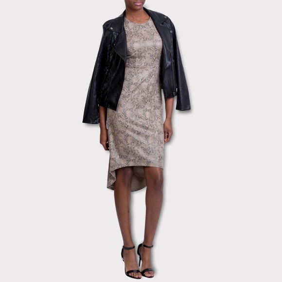 LEVEL 99 | Snake Print Micro Suede Dress Size S - Picture 11 of 14